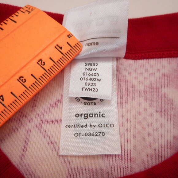 Hanna Andersson Kids 120 cm US 6-7 Red Scandi Snowflake Pajama Set Christmas - Picture 9 of 11